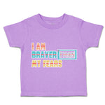 Toddler Clothes I Am Braver than My Fears Toddler Shirt Baby Clothes Cotton