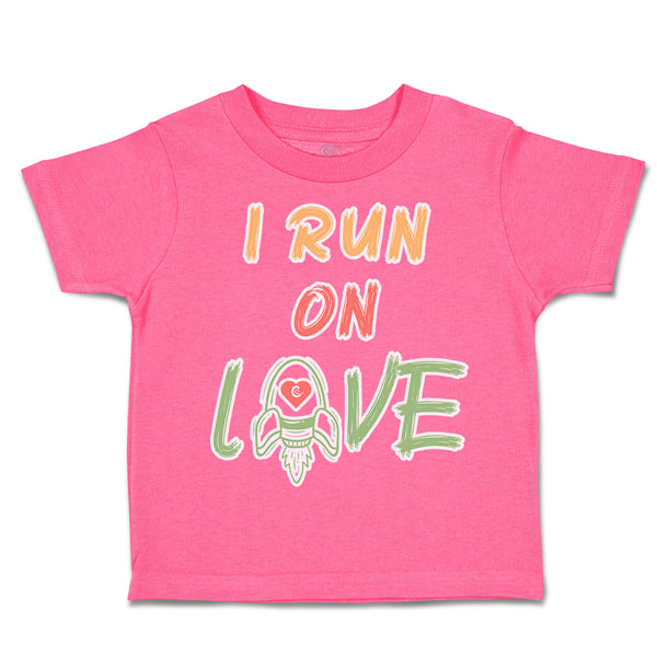 Toddler Clothes I Run on Love Missiles Heart Toddler Shirt Baby Clothes Cotton