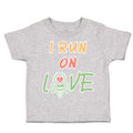 Toddler Clothes I Run on Love Missiles Heart Toddler Shirt Baby Clothes Cotton