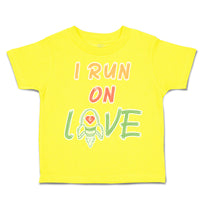 Toddler Clothes I Run on Love Missiles Heart Toddler Shirt Baby Clothes Cotton