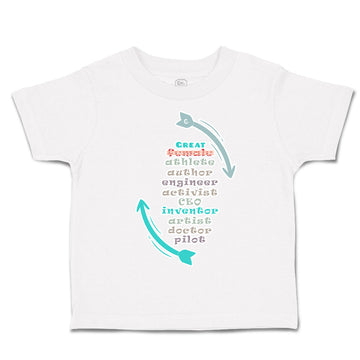 Toddler Clothes Great Female Athlete Author Engineer Activist Toddler Shirt