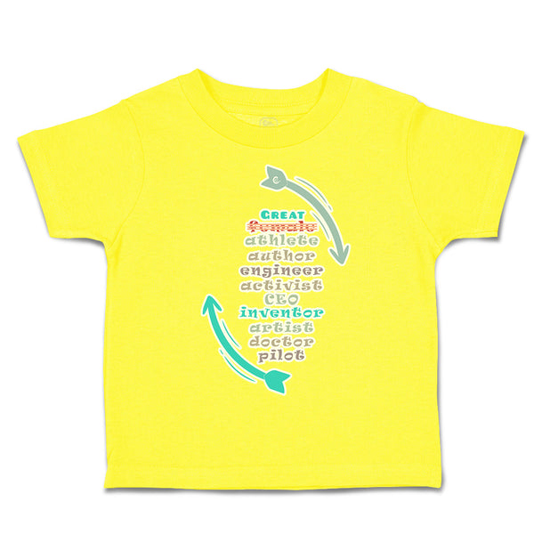 Toddler Clothes Great Female Athlete Author Engineer Activist Toddler Shirt