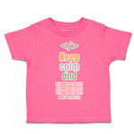Toddler Clothes Keep Calm and Toddler Shirt Baby Clothes Cotton