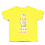 Toddler Clothes Keep Calm and Toddler Shirt Baby Clothes Cotton