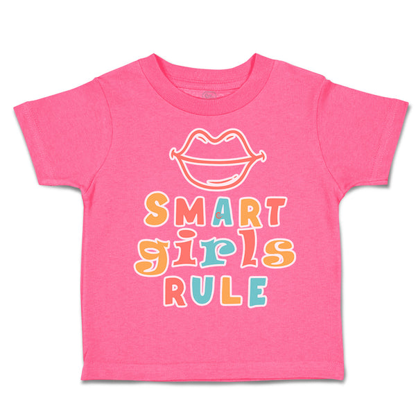 Toddler Clothes Smart Girls Rule Lips Toddler Shirt Baby Clothes Cotton