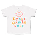Toddler Clothes Smart Girls Rule Lips Toddler Shirt Baby Clothes Cotton