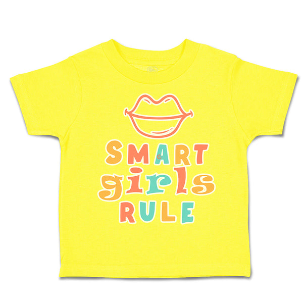 Toddler Clothes Smart Girls Rule Lips Toddler Shirt Baby Clothes Cotton