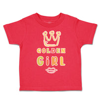 Toddler Clothes Golden Girl Crown Red Lips Toddler Shirt Baby Clothes Cotton