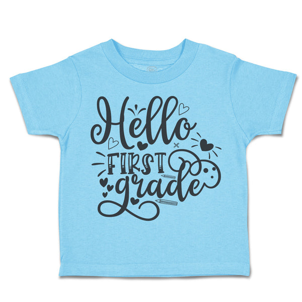 Toddler Clothes Hello First Grade Style B Toddler Shirt Baby Clothes Cotton