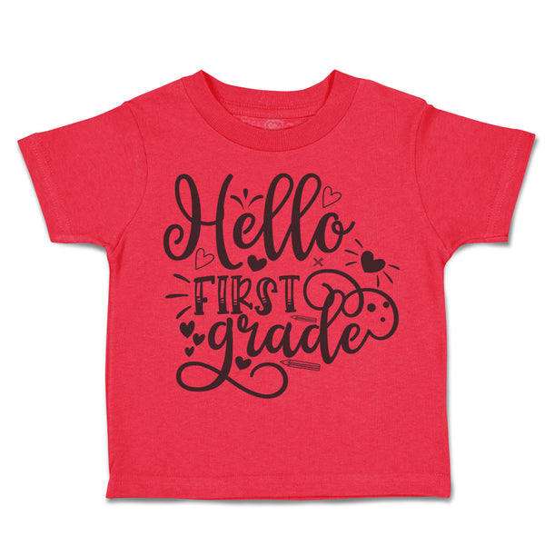 Toddler Clothes Hello First Grade Style B Toddler Shirt Baby Clothes Cotton