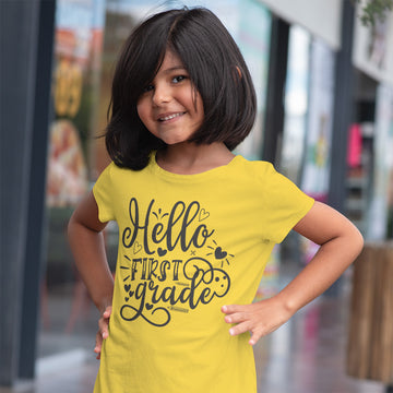 Toddler Clothes Hello First Grade Style B Toddler Shirt Baby Clothes Cotton