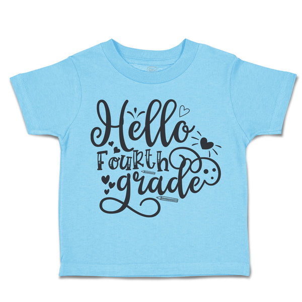 Toddler Clothes Hello Fourth Grade Style B Toddler Shirt Baby Clothes Cotton
