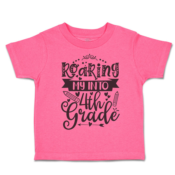 Toddler Clothes Roaring My into 4Th Grade Style A Toddler Shirt Cotton