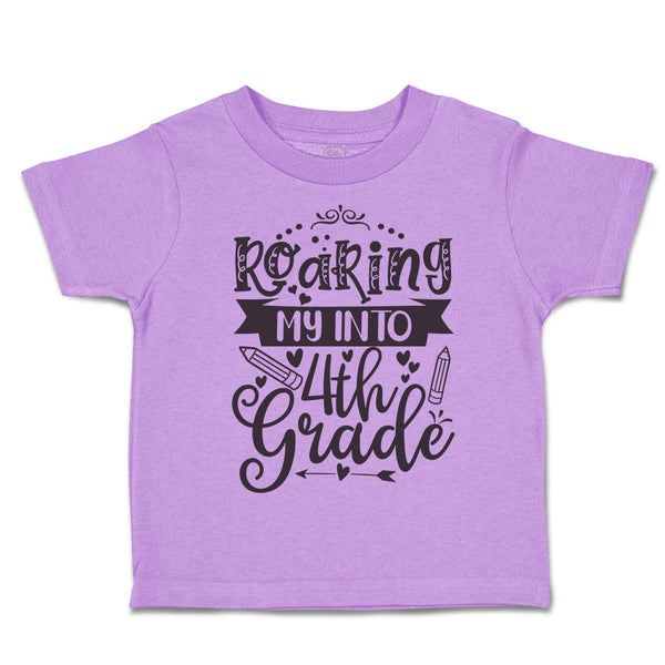 Toddler Clothes Roaring My into 4Th Grade Style A Toddler Shirt Cotton