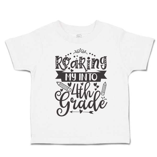 Toddler Clothes Roaring My into 4Th Grade Style A Toddler Shirt Cotton