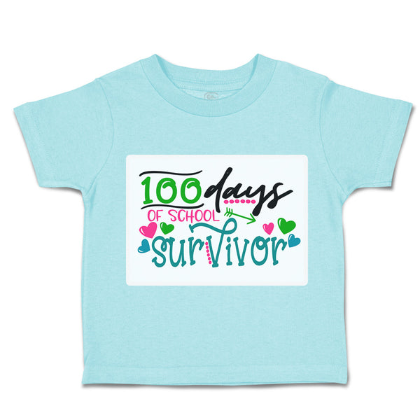 Toddler Clothes 100 Days of School Survivor Toddler Shirt Baby Clothes Cotton
