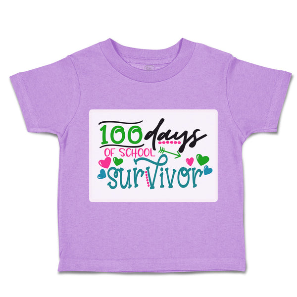 Toddler Clothes 100 Days of School Survivor Toddler Shirt Baby Clothes Cotton