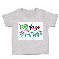 Toddler Clothes 100 Days of School Survivor Toddler Shirt Baby Clothes Cotton