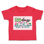 Toddler Clothes 100 Days of School Survivor Toddler Shirt Baby Clothes Cotton