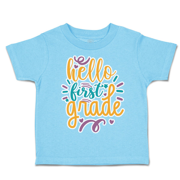 Toddler Clothes Hello First Grade Style A Toddler Shirt Baby Clothes Cotton