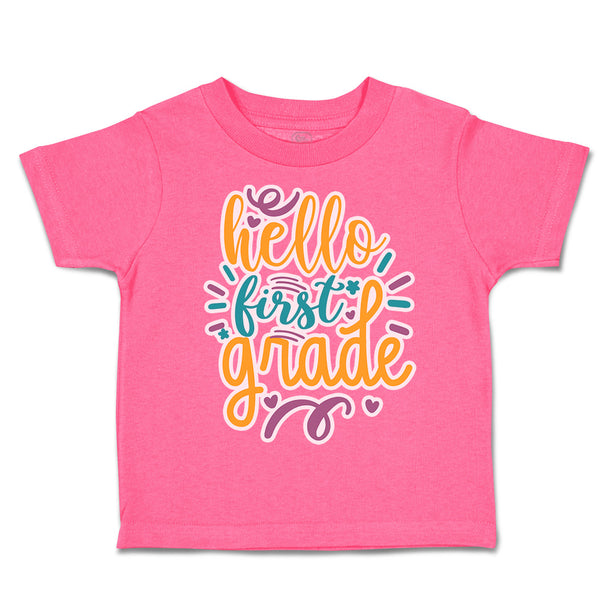 Toddler Clothes Hello First Grade Style A Toddler Shirt Baby Clothes Cotton