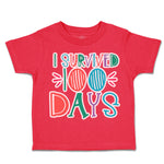 Toddler Clothes I Survived 100 Days of School Style D Toddler Shirt Cotton