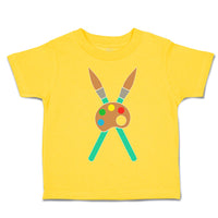 Toddler Clothes Paint Brushes with Pallet Toddler Shirt Baby Clothes Cotton