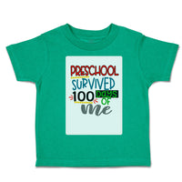 Toddler Clothes Pre-School Survived 100 Days of Me Toddler Shirt Cotton