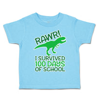 Toddler Clothes Rawr! I Survived 100 Days of School Toddler Shirt Cotton