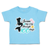 Toddler Clothes Swam My Way Through 100 Days Toddler Shirt Baby Clothes Cotton