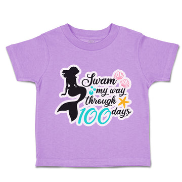 Toddler Clothes Swam My Way Through 100 Days Toddler Shirt Baby Clothes Cotton