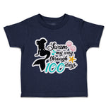 Toddler Clothes Swam My Way Through 100 Days Toddler Shirt Baby Clothes Cotton