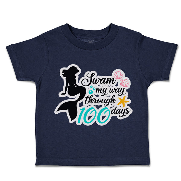 Toddler Clothes Swam My Way Through 100 Days Toddler Shirt Baby Clothes Cotton