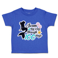 Toddler Clothes Swam My Way Through 100 Days Toddler Shirt Baby Clothes Cotton