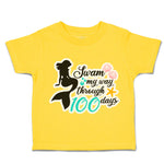 Toddler Clothes Swam My Way Through 100 Days Toddler Shirt Baby Clothes Cotton