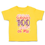 Toddler Clothes Third Grade Survived 100 Days of Me Toddler Shirt Cotton