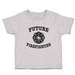 Cute Toddler Clothes Future Firefighter with Badge Toddler Shirt Cotton