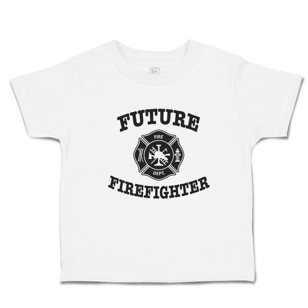 Cute Toddler Clothes Future Firefighter with Badge Toddler Shirt Cotton