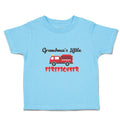Toddler Clothes Grandma's Little Firefighter with Working Vehicle Toddler Shirt