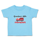 Toddler Clothes Grandma's Little Firefighter with Working Vehicle Toddler Shirt