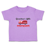 Toddler Clothes Grandma's Little Firefighter with Working Vehicle Toddler Shirt