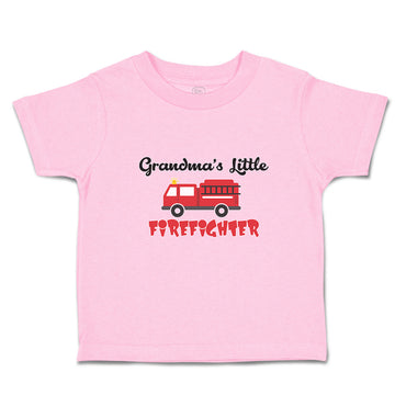 Toddler Clothes Grandma's Little Firefighter with Working Vehicle Toddler Shirt