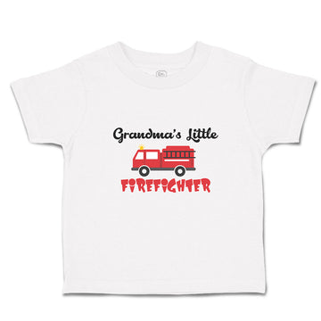 Toddler Clothes Grandma's Little Firefighter with Working Vehicle Toddler Shirt