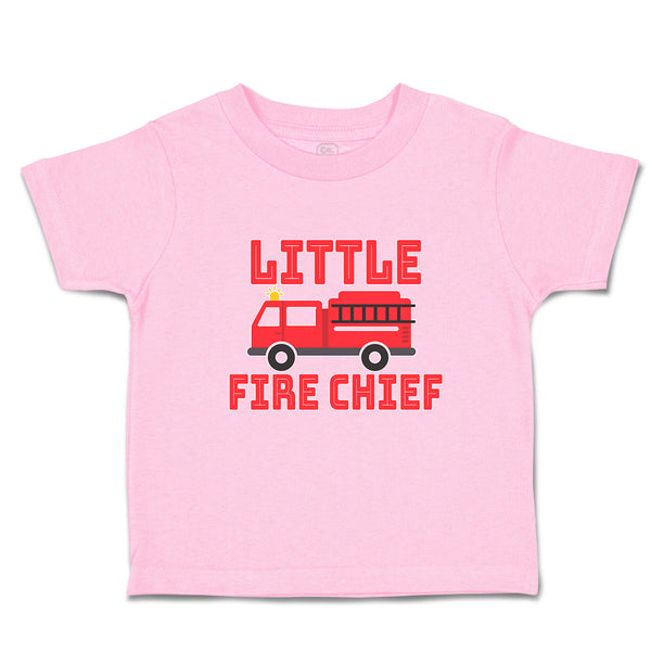 Toddler Clothes Little Fire Chief Profession with Working Vehicle Toddler Shirt