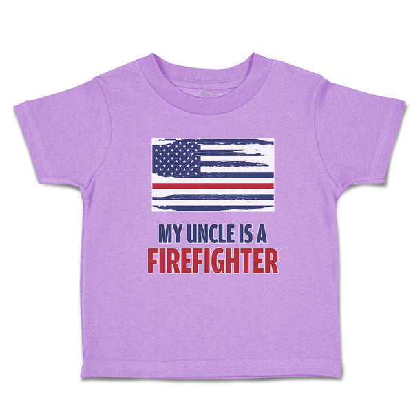 Toddler Clothes My Uncle Is A Firefighter with Country Flag Toddler Shirt Cotton
