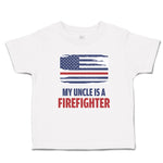 Toddler Clothes My Uncle Is A Firefighter with Country Flag Toddler Shirt Cotton