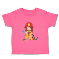 Toddler Girl Clothes Firefighter Girl Hose Professions Firefighter Toddler Shirt