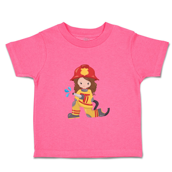 Toddler Girl Clothes Firefighter Girl Hose Professions Firefighter Toddler Shirt