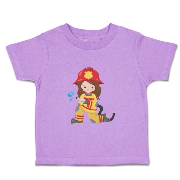 Toddler Girl Clothes Firefighter Girl Hose Professions Firefighter Toddler Shirt
