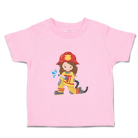 Firefighter Girl Hose Professions Firefighter